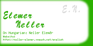 elemer neller business card